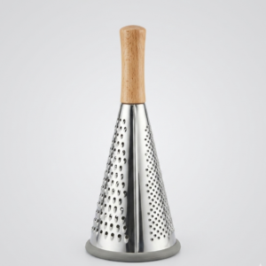 3-Sided Grater stainless steel wooden handle - Image 1
