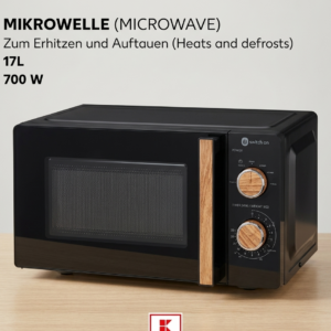 Switch On 17L Microwave 700 Watts - Black - Image 1